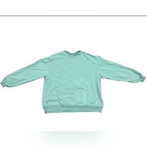 Free People Women's Mint Green Crewneck Sweatshirt - Size Medium